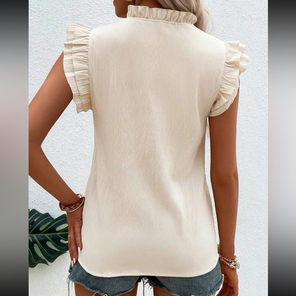 Boho floral print notched neck butterfly sleeve blouse - Picture 3 of 6